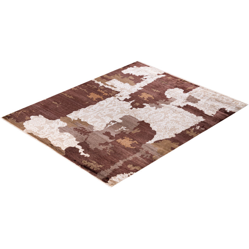 Overdyed One-of-a-Kind 8' 1" X 9' 10" Hand Knotted Area Rug