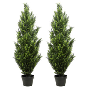 Topiarr Trees Faux Cedar Tree Topiary in Pot
