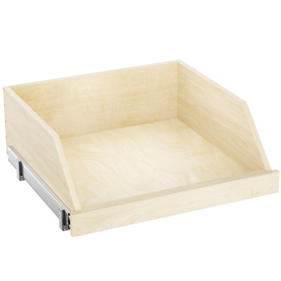 Rashun Pull Out Cabinet Organizer with Extension Rail Slides, Hard Close Pull Out Shelf with U Bracket