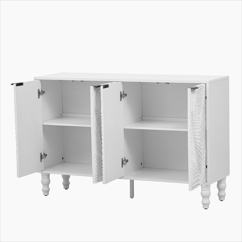 Modern Dash with Spacious Storage and Stylish Design for Living Room, White