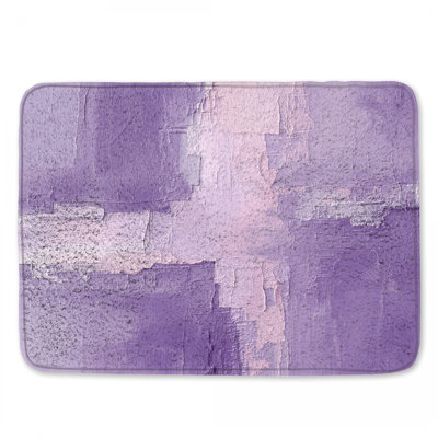 Textured Purple Abstract Bath Mat