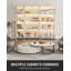 Vitrine 67 po en verre moderne avec tablettes réglables, lumières DEL RVB et télécommande, solution de rangement pour petits espaces-2014152624