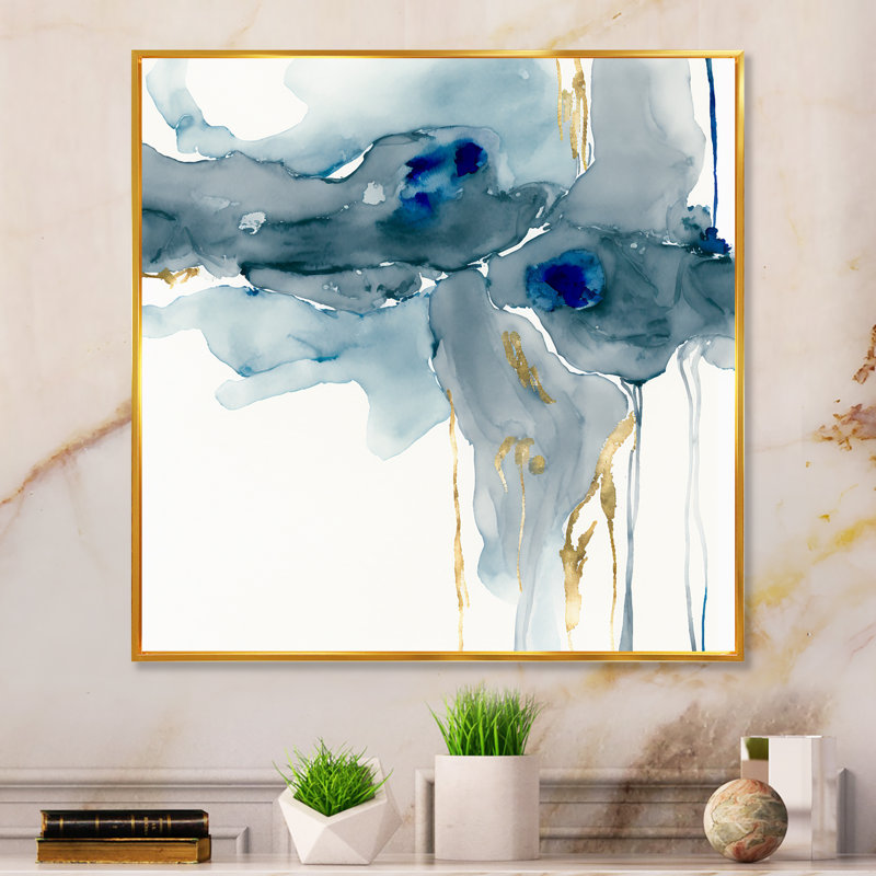 «Sunshine Through The Clouds VII», reproduction sur toile, H 36 po x l 36 po x P 1,5 po, Toile avec cadre flottant or