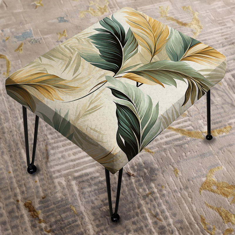 Tranquil Retreat Tropical Pattern - Tropical Rectangle Ottoman