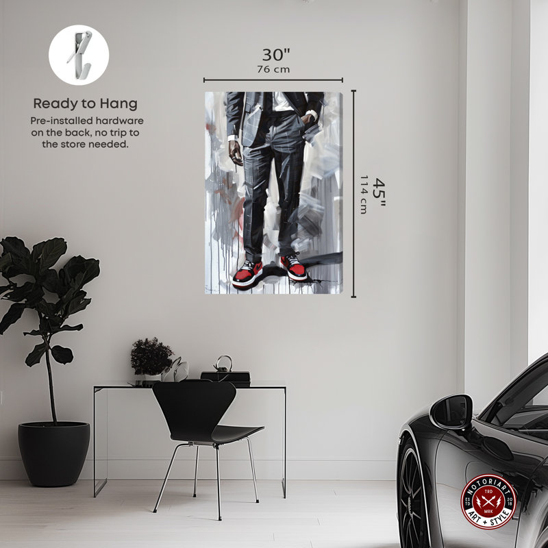 Notoriart Man Of Style Ii Gallery Style 1 pièce, galerie, Toile tendue, H 45 po x l 30 po
