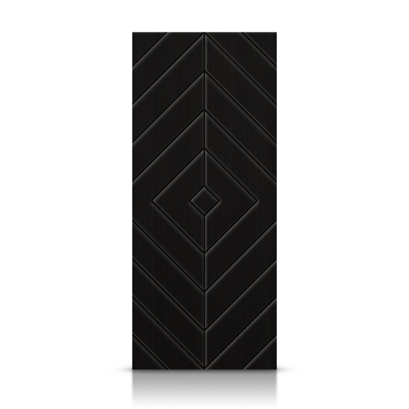 Porte standard à panneaux en bois, Noir anthracite, 42 po x 80 po