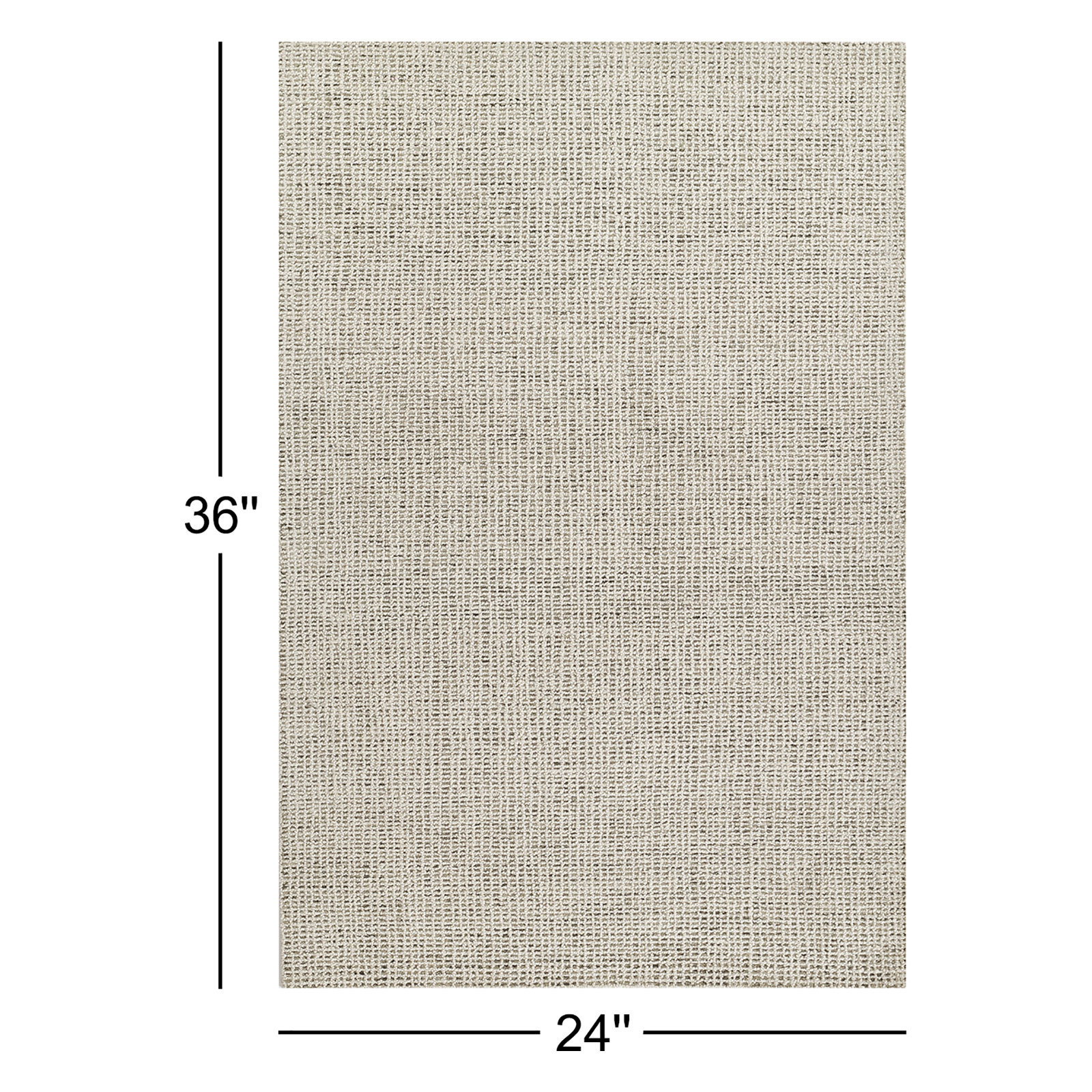 Reanne Gray Ivory Hand-Tufted Wool Rug, Rectangle 2' x 3'