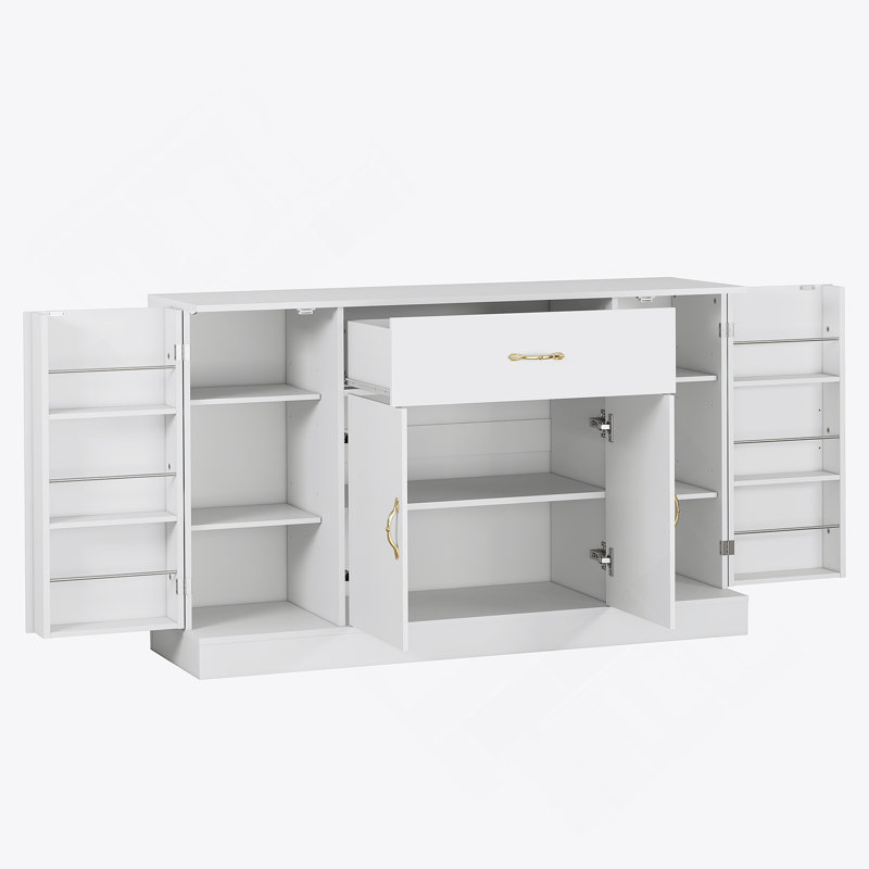 Buffet, armoire de rangement avec 1 tiroir et 4 portes