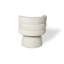 47cm H Boucle Upholstered Low Back Parsons Chair in White