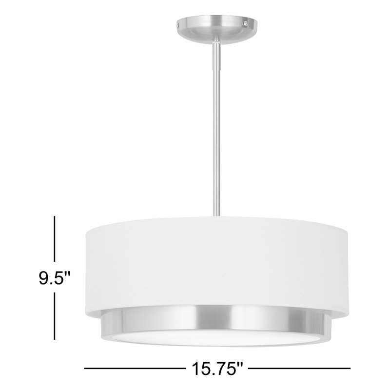 Tate 1 - Light LED Pendant, Brushed Nickel