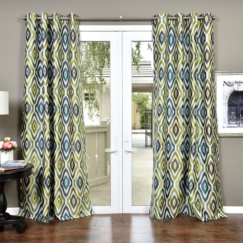 Krause Polyester Room Darkening Curtain Single Panel, Emerald