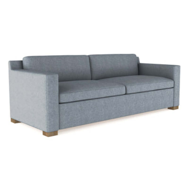Causeuse Mercer, H 33,5 po x l 72 po x P 39 po, Brume moelleuse en velours, Patiné