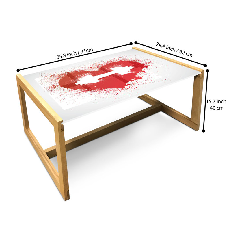 Dulce Sled Coffee Table, 40cm H x 91cm W x 62cm D