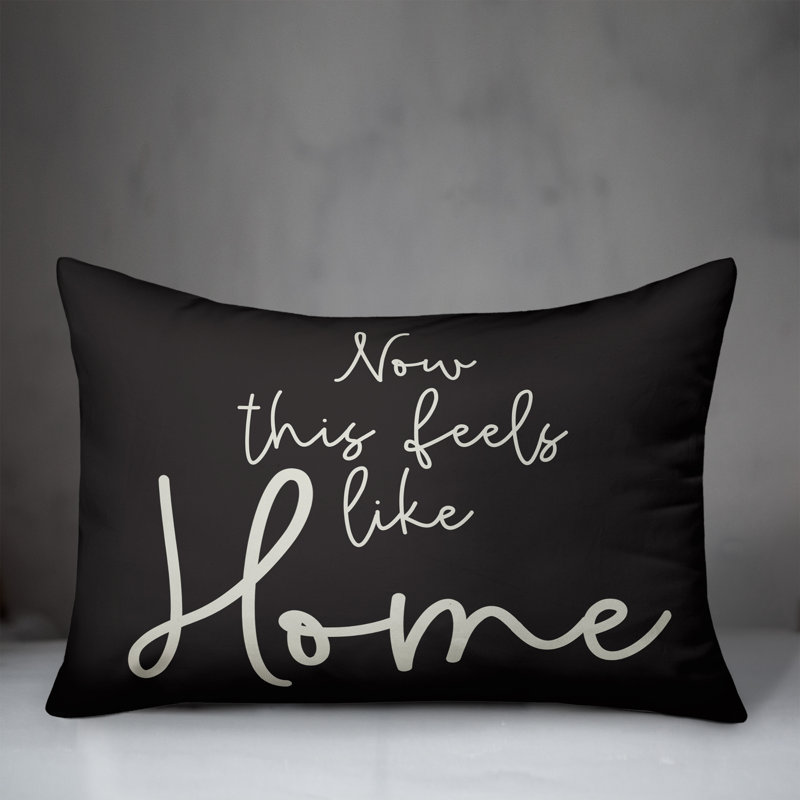 Outdoor Reversible Throw Pillow, Black