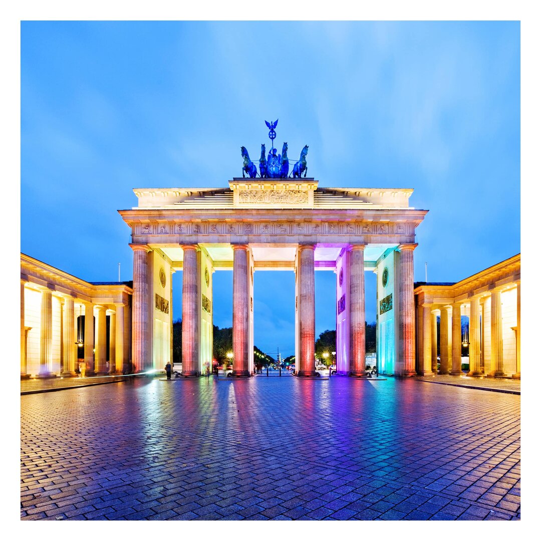 Matt Fototapete Erleuchtetes Brandenburger Tor 2,88 m x 288 cm