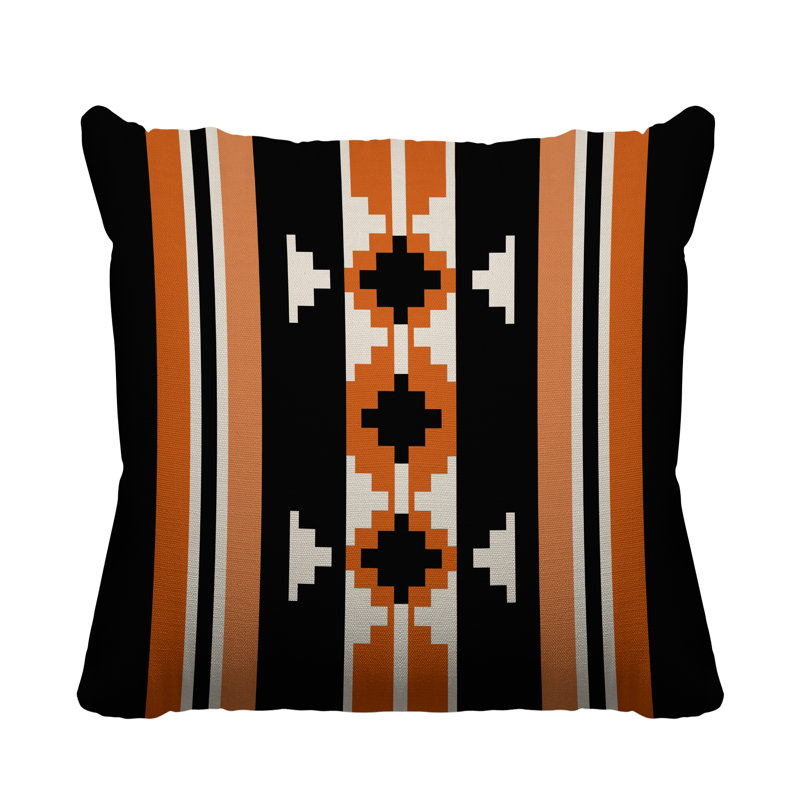 Coussin intérieur / extérieur Sakari, L 19 po x H 19 po, Orange