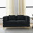 3-Seater + 3-Seater Combination Sofa.BLACK Teddy