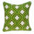 Gamma Green and White Throw Pillow-664171918