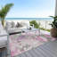 Tapis floral intérieur / extérieur lavable à la machine Huseby ACN2264-1084361427