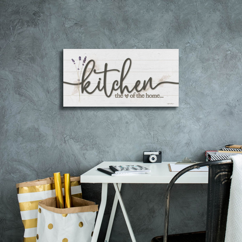  «Kitchen - The Heart Of The Home» par Susie Boyer, art mural sur toile, 24 po x 12 po