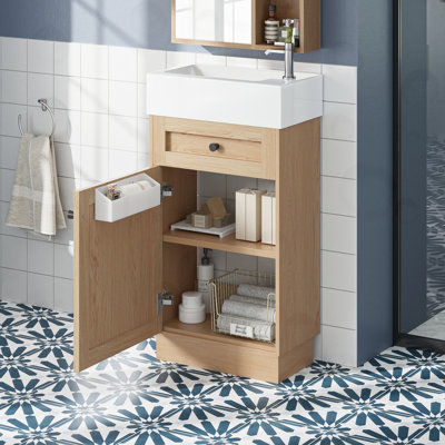Bathroom Vanity With Reversible Resin Sink