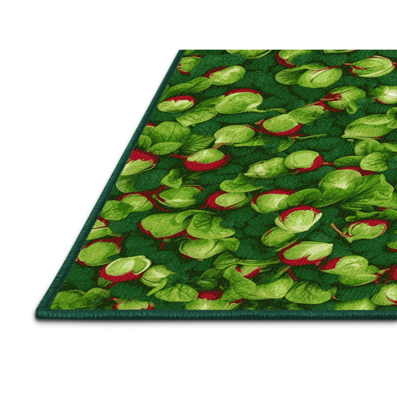  Tapis lavable Radish Sprouts, Rectangle 7 pi x 9 pi