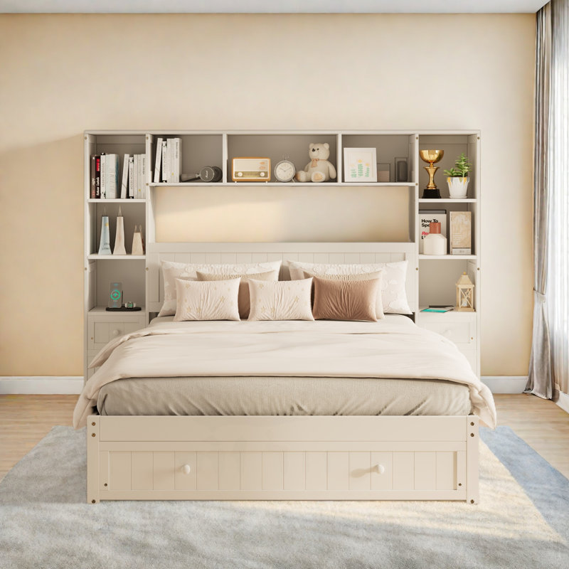 Lit plateforme Pine Wood, Double
