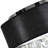Manuel 18" Chrome Flush Mount Ceiling Light – Modern 4-Light Fixture with Black Drum Shade, Faceted Clear Crystals, and E26 Bulb Base – Elegant Lighting for Bedroom or Hallway-31769348