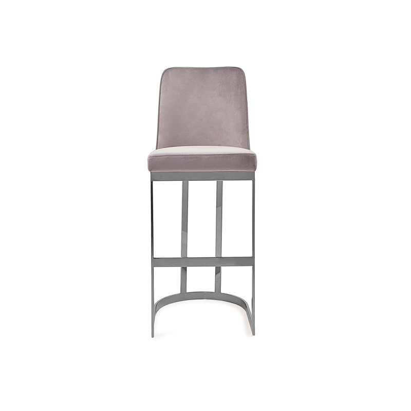 Tabouret de bar, Gris / cadre argenté, Tabouret de bar (siège d'une hauteur de 31 po)