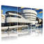 Villes et pays, architecture moderne, réflexion, art sur toile, ensemble de 3 impressions sur toile-1930182735