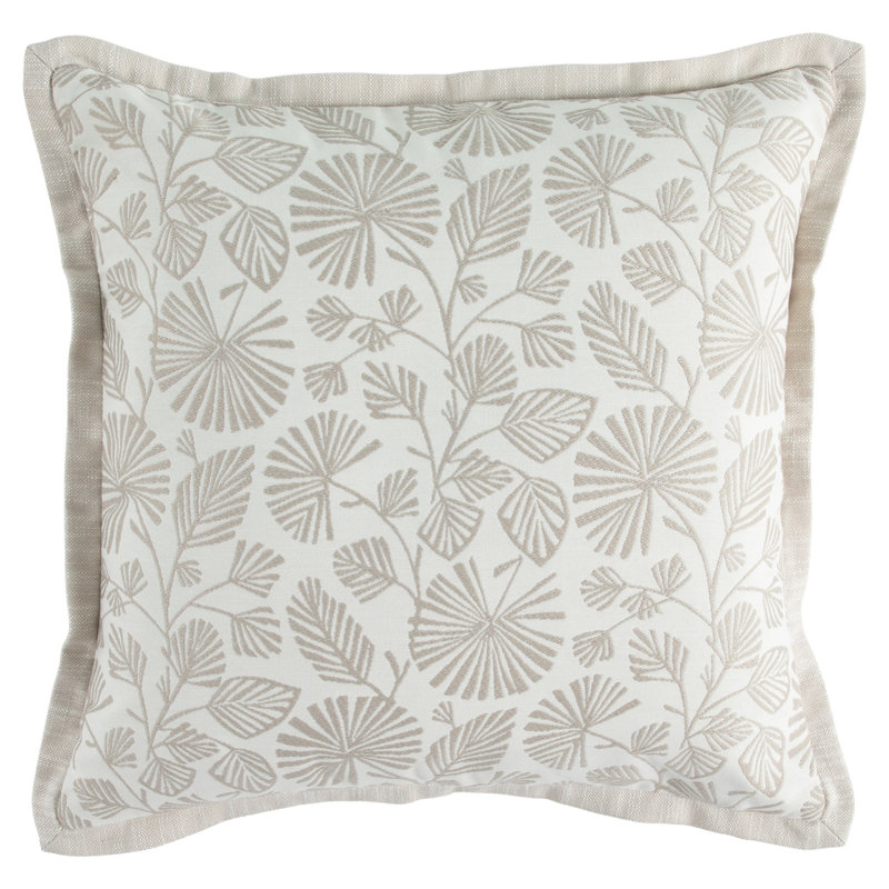 Fan Fair Rose Outdoor Throw Pillow, Square 24", Pink