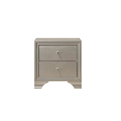1pièce de table de chevet moderne à deux tiroirs à motif de crocodile en relief
