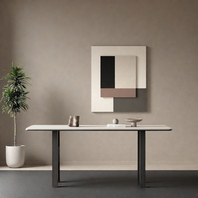 Black matte full-support rock plate table
