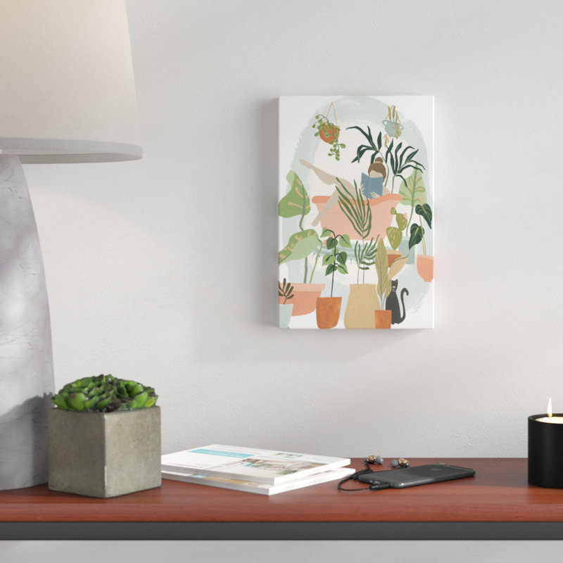 «Plant Lady Bath I», H 36 po x l 24 po, Toile tendue