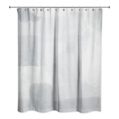 Rideau de douche abstrait bleu gris