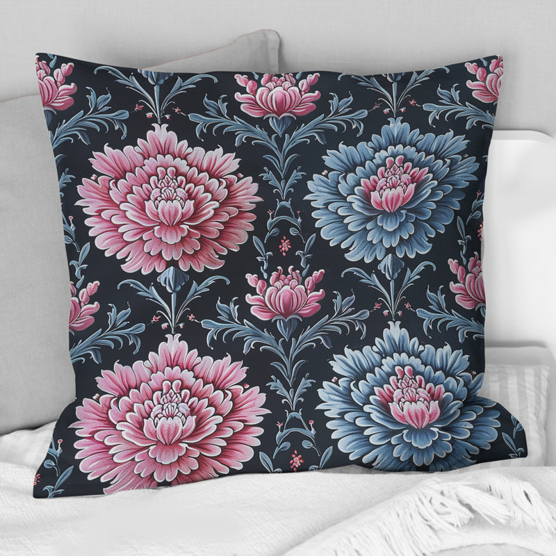 Coussins décoratifs modernes - rose et bleu, H 16 po x l 16 po