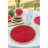 Watermelon Raffia Placemat – Red Handwoven Fruit Table Mat – Lorinda Dining Decor (Set of 4)