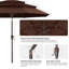 Parasol de marché en oléfine à 3 niveaux de 104 po avec inclinaison et manivelle-1392336069