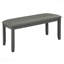 Ensemble de salle à manger moderne 6 pièces: table en bois et 4 chaises + banc, 6 places, gris