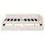 Lit plateforme double avec 2 tiroirs, bois beige, revêtement en lin, sans sommier, addition unique pour la chambre à coucher, rangement rembourré et tiroir, luxe-1215941718