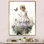 Jeune fille avec des papillons pastel rétro I