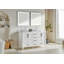 Meuble-lavabo double 60 po avec plateau en marbre Demery
