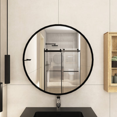 Pharmacie avec cadre en fer à fixation en surface avec porte en miroir et tablette amovible