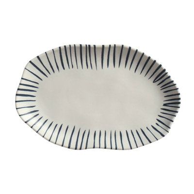 Elemento Serving Platter 11.8” Ceramic Stoneware - Microwave, Oven, and Dishwasher Safe, by Porto Brasil