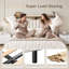 Cadre de lit Francille Queen Size capitonné avec décor de rivets, 2 tiroirs sous le lit, tête de lit à 2 niveaux avec poches latérales, sommier non requis-62740753-63201803