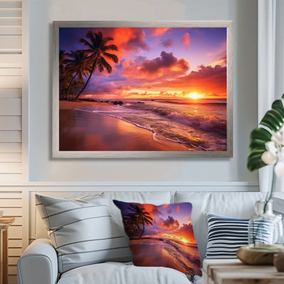 Beach Photo Sunset Serenade IV Framed On Canvas Print