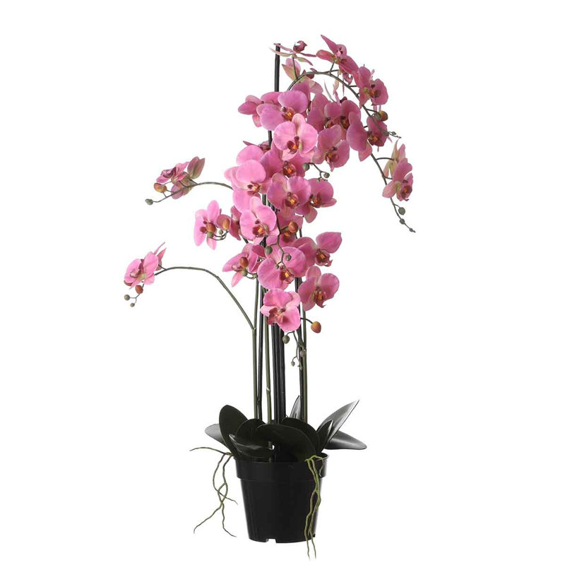 Faux Flowering Plant in Pot, 97cm H x 19cm W x 19cm D, Pink