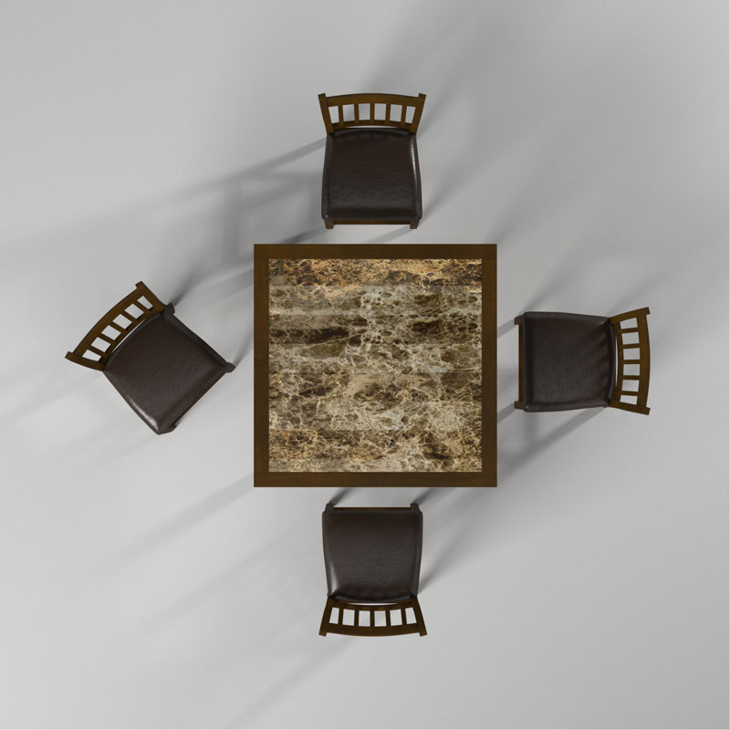 Grande table bistro espresso de style traditionnel avec paresseux amovible 18 po