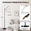 Ensemble de 2 lampes sur pied à DEL avec télécommande, lampe sur pied 18 W 1800LM à intensité variable, conception attrayante pour le salon, la chambre à coucher, le bureau, col de cygne réglable à 360 °, compatible avec prise intelligente