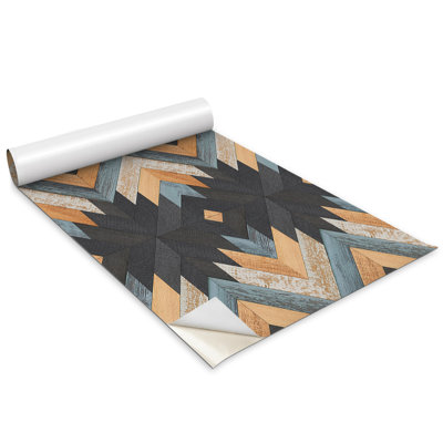 Geometric Figures Seamless 1m x 50cm Matte Peel & Stick Wallpaper Roll